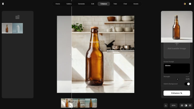 How to change product background krea ai