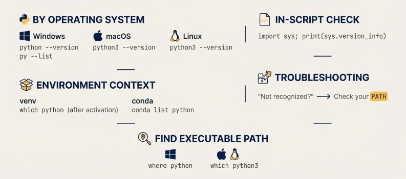 Check python version developers field guide