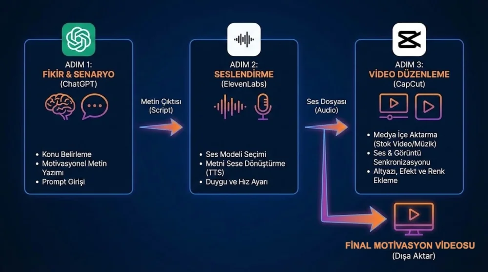 Yapay zeka video araclari workflow