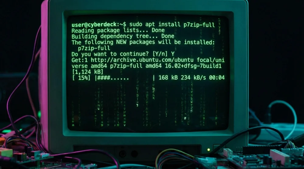 How to open 7z files windows mac linux terminal