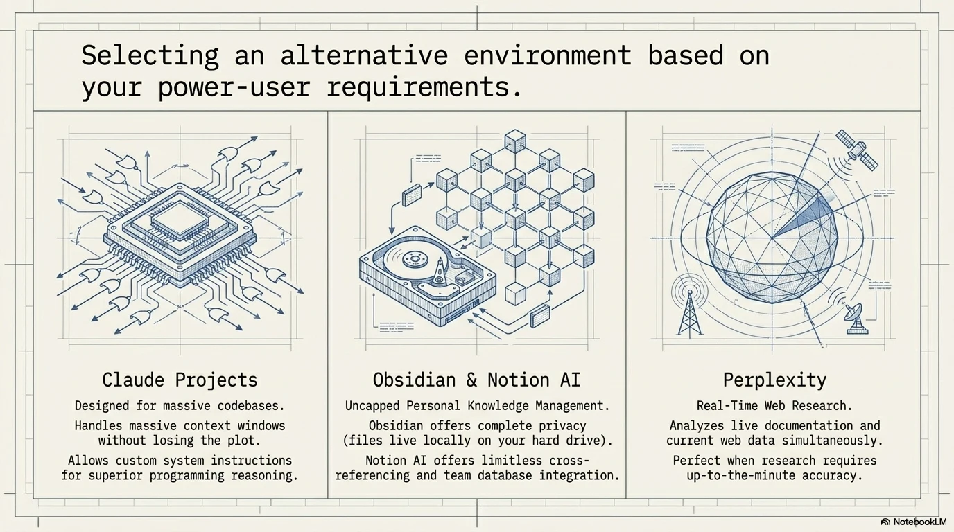 NotebookLM alternatives Claude Obsidian Perplexity