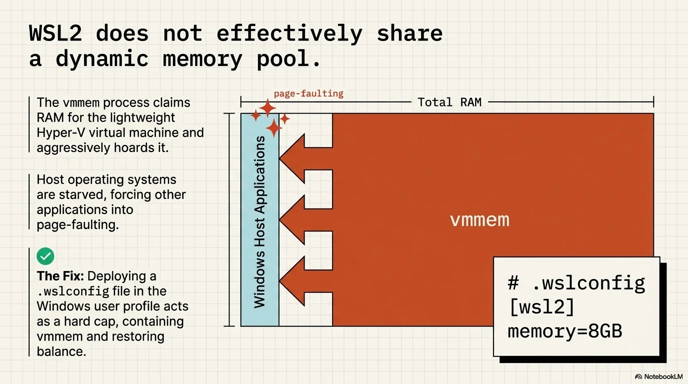 WSL2 vmmem memory pool RAM consumption